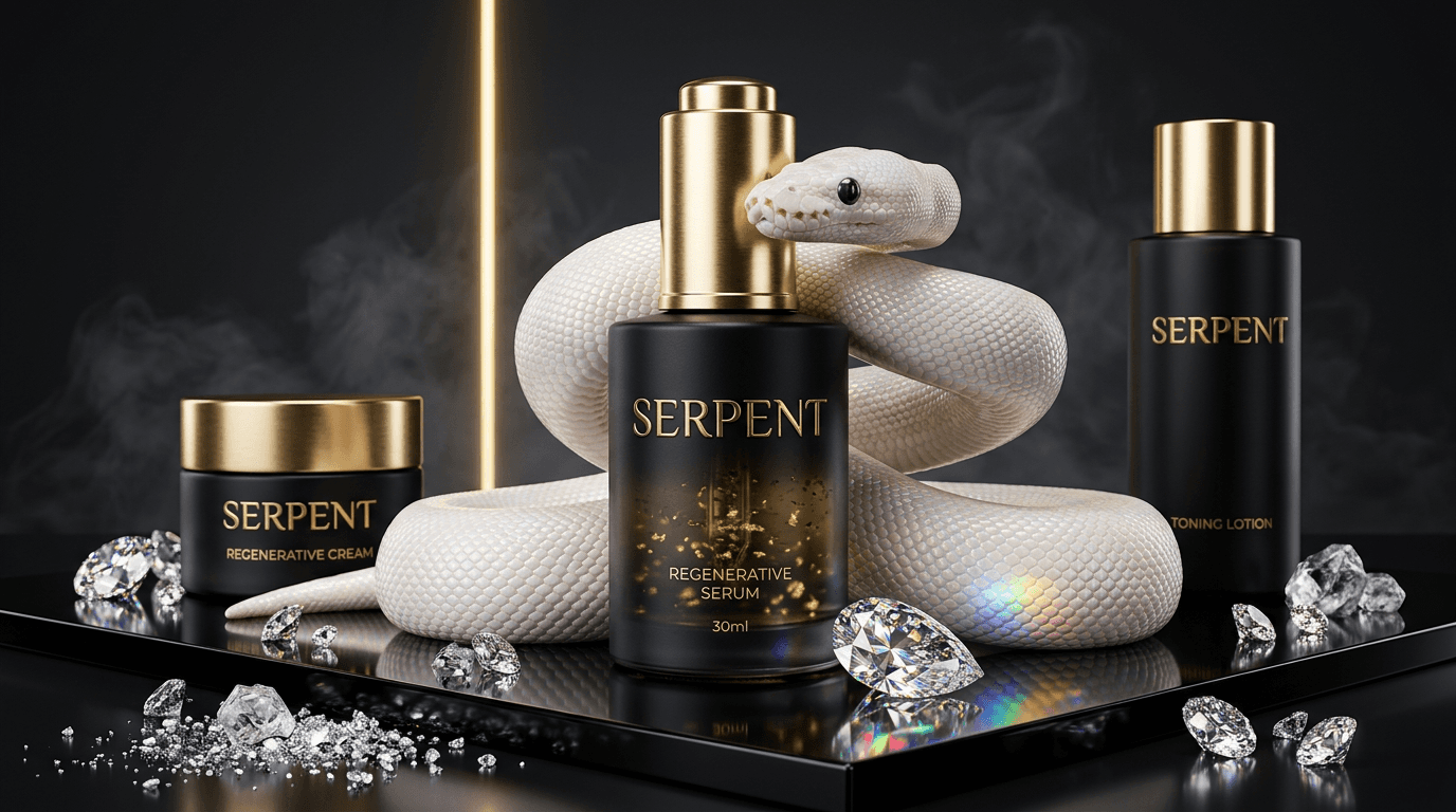 Serpent perfume product photography